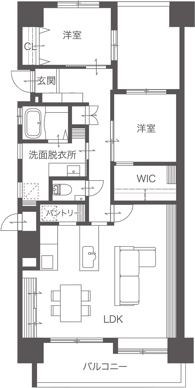 1,000万円未満の事例 Afterの間取り図