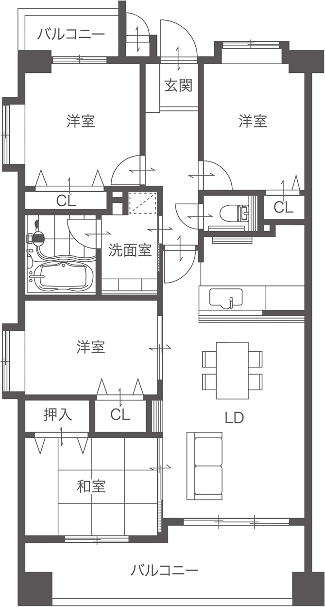 500万円未満の事例 Afterの間取り図